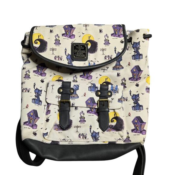 Loungefly Disney The Nightmare Before Christmas Halloween Town Rucksack - Picture 1 of 7